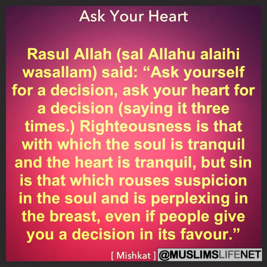Hadith about Asking your Heart