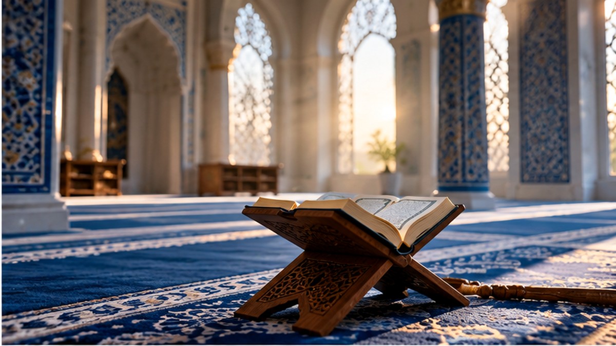 Qur’an in warm natural light